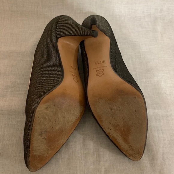 Valentina Carrano Black & Gold Heels Size 7.5 - Picture 7 of 8